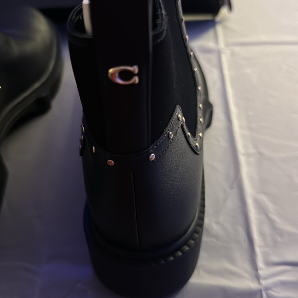 NWT Coach Lory Leather Bootie - Black - 9.5B - Picture 5 of 8